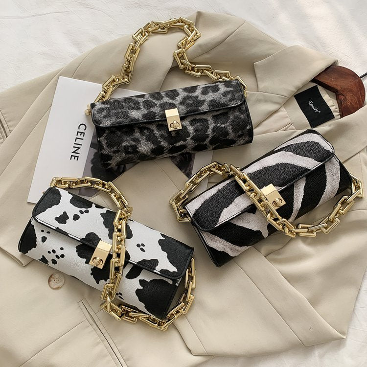 Cross-border French Niche Handbags with Thick Chain