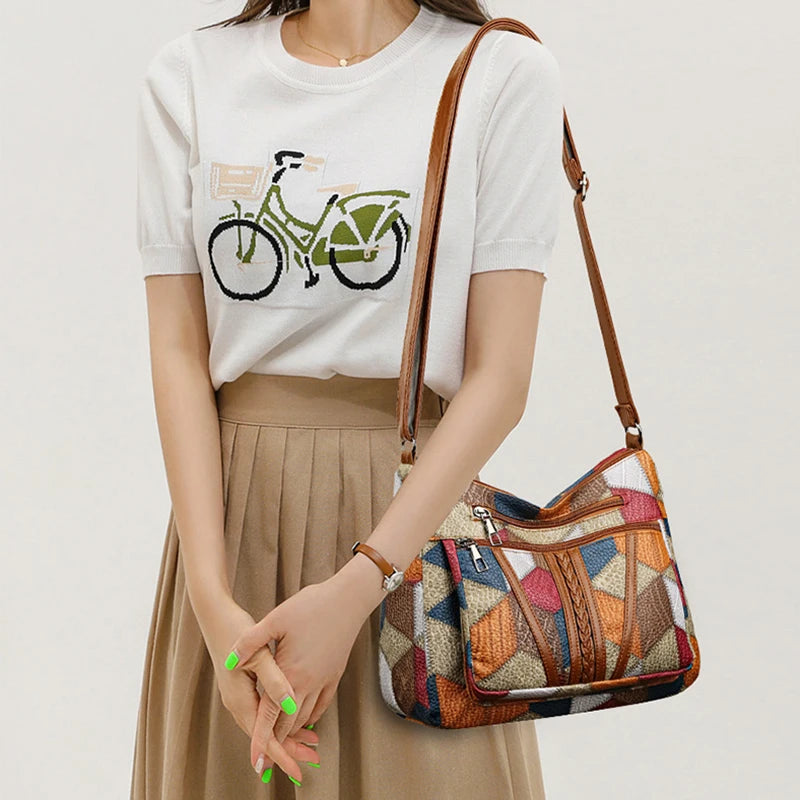 Women's Elegant Vintage Crossbody Bag | Trendy HandBag Fashion Multi-pockets | Shoulder Bag All-match Retro Crossbody Bag