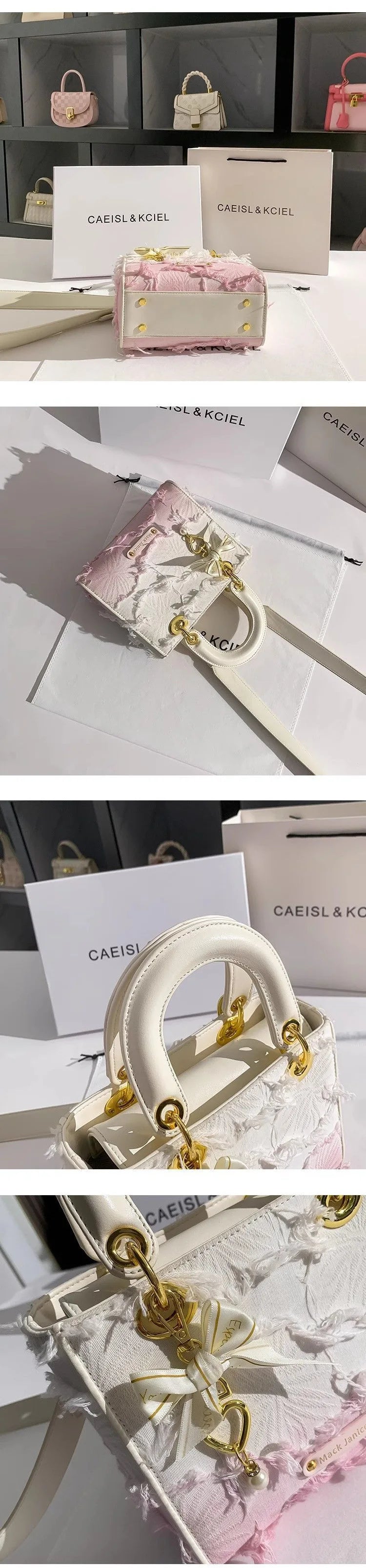 Women's Handbag Elegant Synthetic Crossbody | Golden-Tone Hardware Closure 2026 New Design for Parties Luxury Shoulder Purse