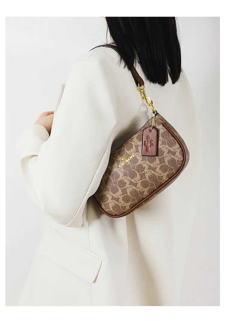 Classic Vintage Ladies Crossbody Handbag | High-End Women's Underarm Shoulder Bag | Elegant Designer Leather Messenger Bag For Women