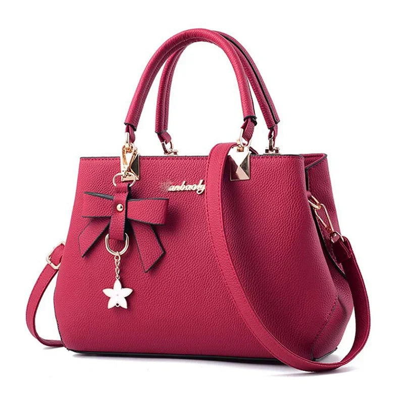New  Elegant Shoulder Bag for Women | Luxury Designer Handbags | Plum Bowknot Sweet Messenger Crossbody Bag