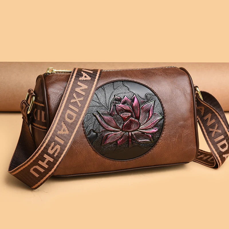 Casual Women Handbag | Soft Leather Shoulder Crossbody Bags for Women | Fashion Print Ladies Messenger Tote Bag