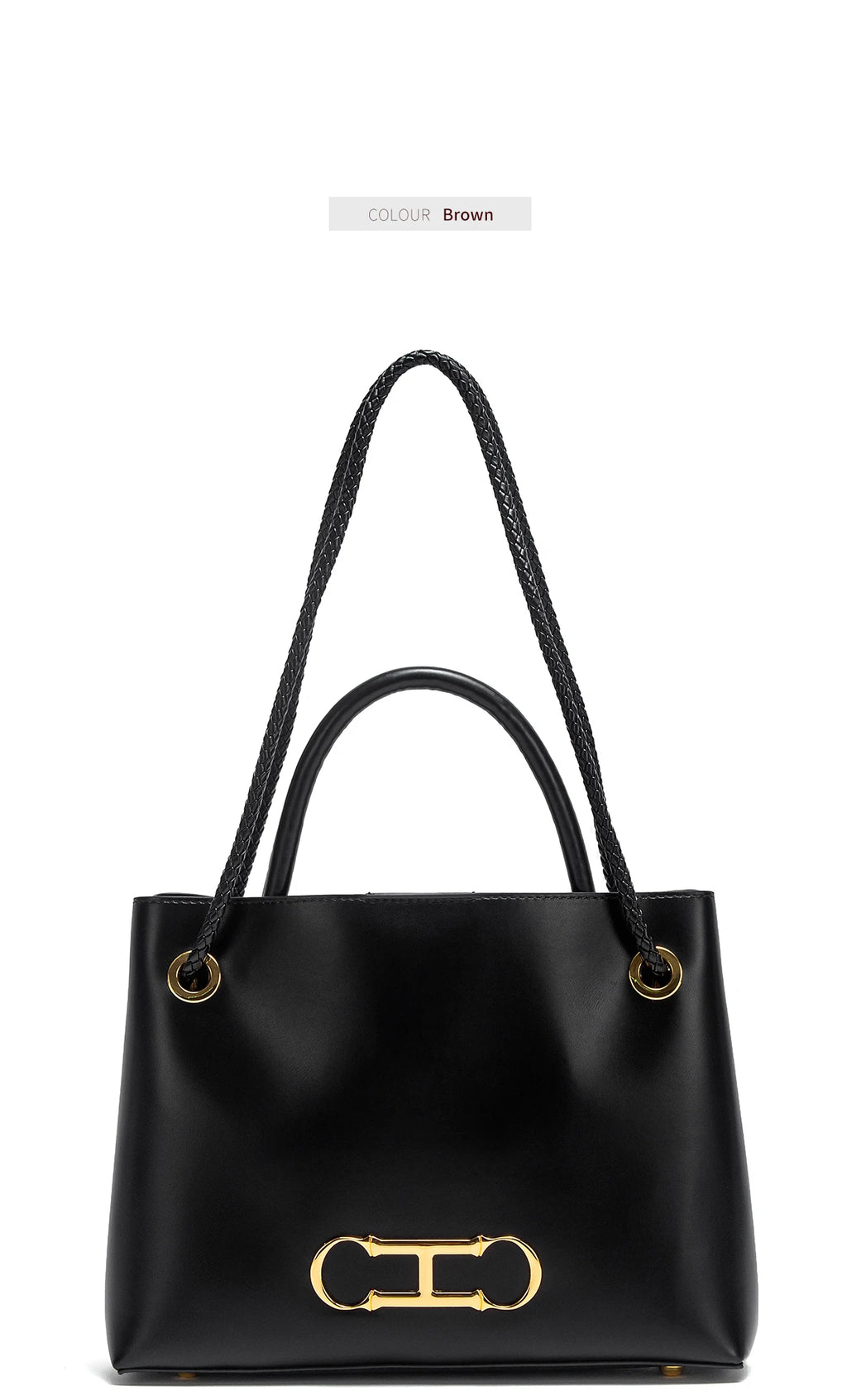 Black minimalist Tote Bag dual-use commuting Women's bag