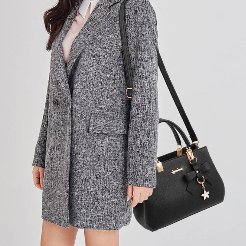 New  Elegant Shoulder Bag for Women | Luxury Designer Handbags | Plum Bowknot Sweet Messenger Crossbody Bag