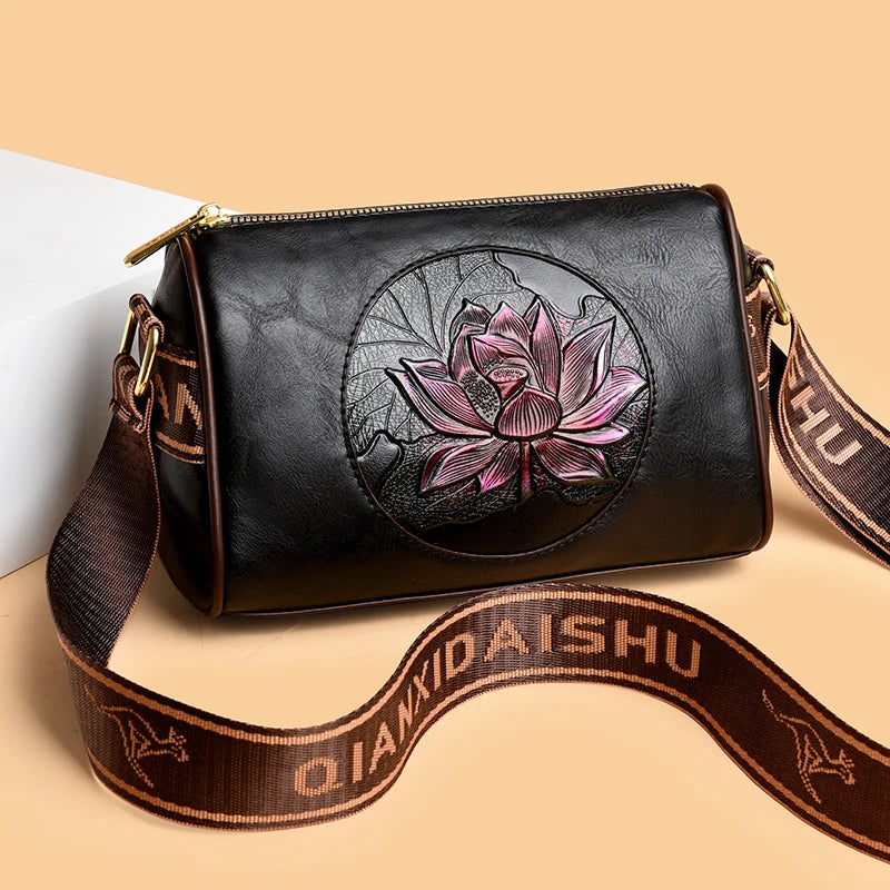 Casual Women Handbag | Soft Leather Shoulder Crossbody Bags for Women | Fashion Print Ladies Messenger Tote Bag