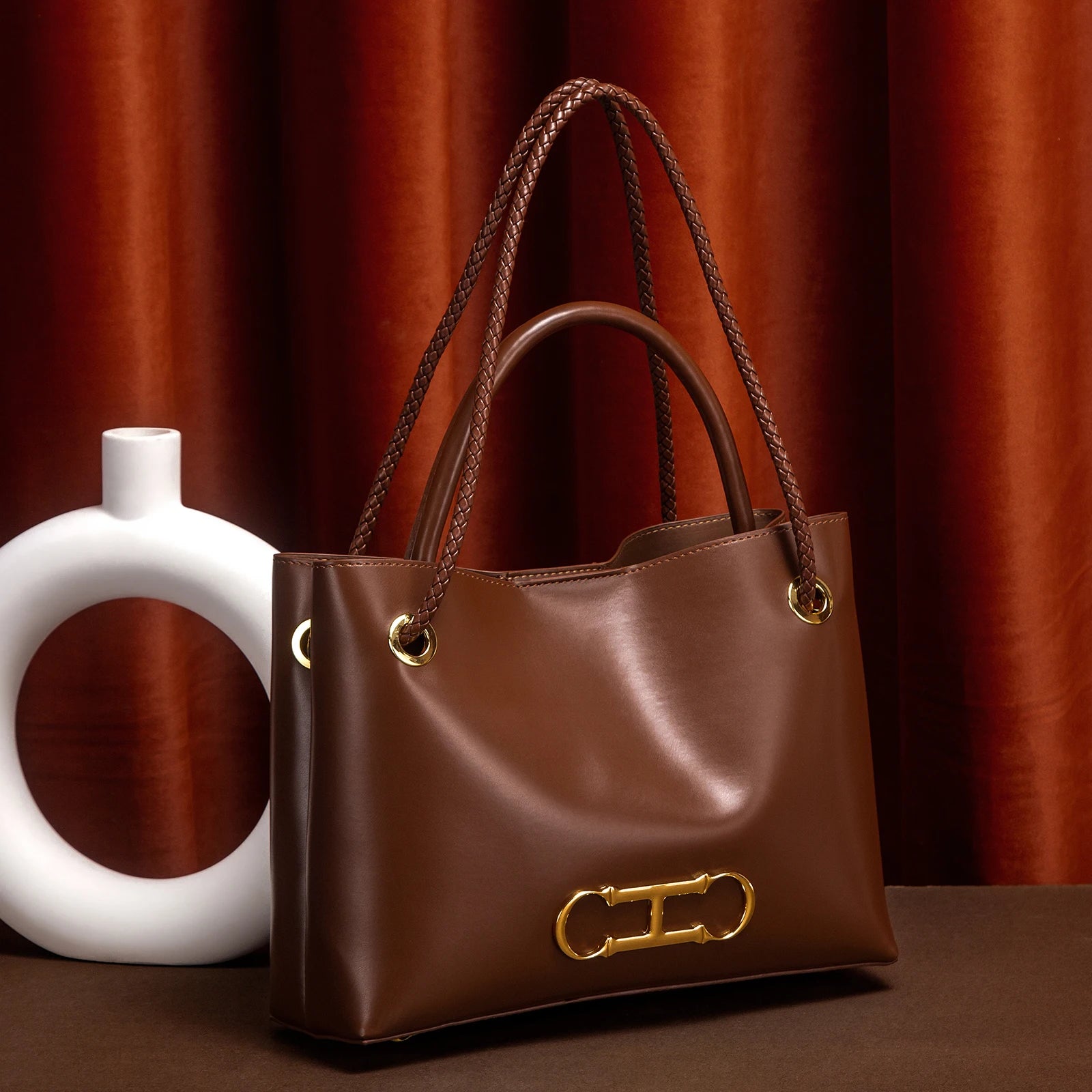 Black minimalist Tote Bag dual-use commuting Women's bag