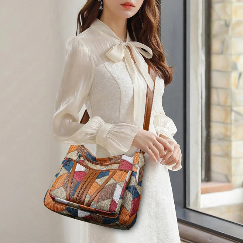Women's Elegant Vintage Crossbody Bag | Trendy HandBag Fashion Multi-pockets | Shoulder Bag All-match Retro Crossbody Bag