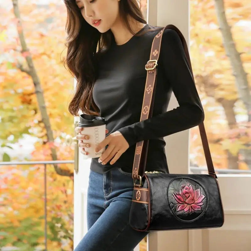 Casual Women Handbag | Soft Leather Shoulder Crossbody Bags for Women | Fashion Print Ladies Messenger Tote Bag