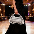 Luxury Handbags For Women | Metallic Chain Crossbody Bag | Acrylic Clip Bag | Elegant Evening Party Wallet Mesh Trapezoidal Handbag