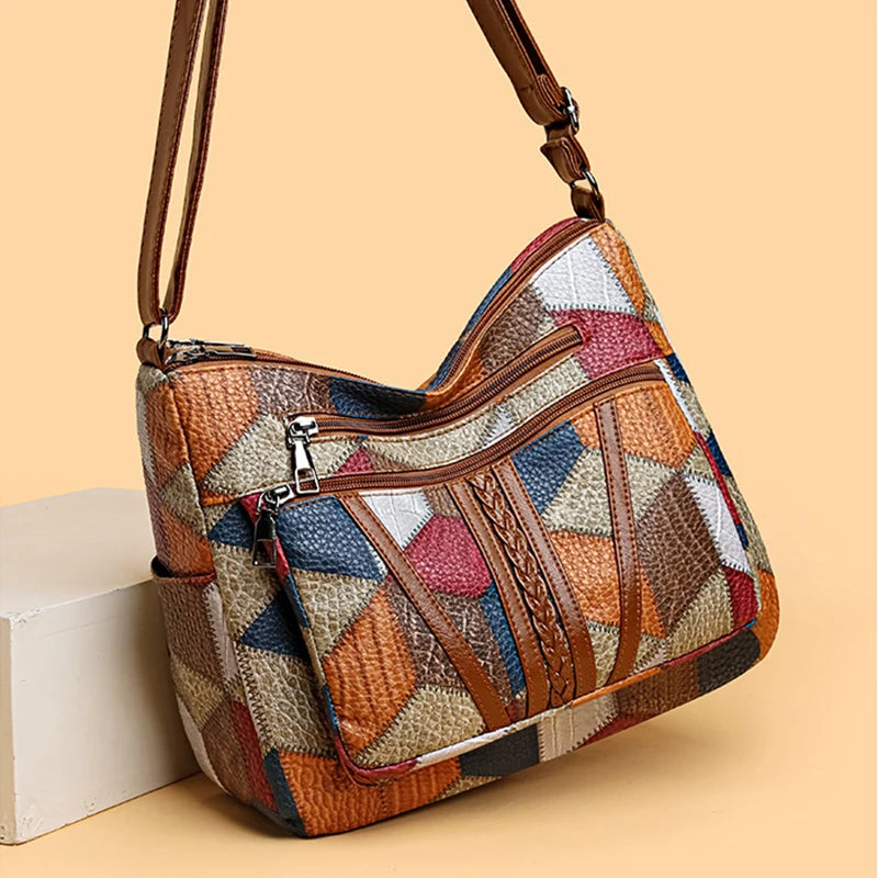 Women's Elegant Vintage Crossbody Bag | Trendy HandBag Fashion Multi-pockets | Shoulder Bag All-match Retro Crossbody Bag